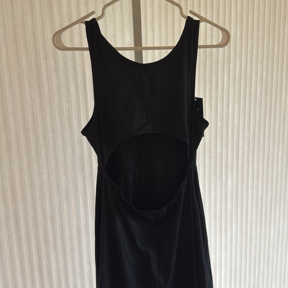 Halara Black Maxi Dress With Pockets Size Large NWT - Picture 7 of 7